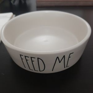 Rae Dunn 'Feed Me' Cat Bowl